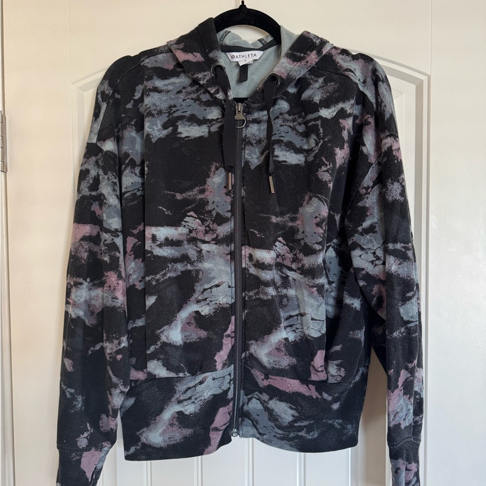 Athleta Tie-Dye Zip-Up Hoodie
